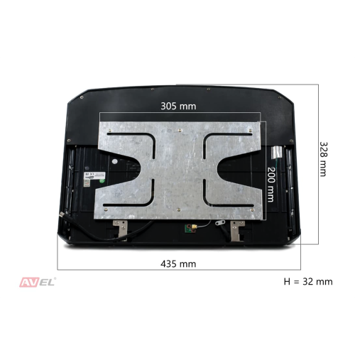 Потолочный монитор 15,6" со встроенным Full HD медиаплеером AVS1507MPP (черный)
