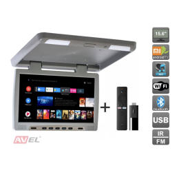 Потолочный монитор на Android AVS115 (серый) + Xiaomi Mi TV Stick + AV1252DC