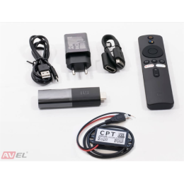 Потолочный монитор на Android AVS115 (черный) + Xiaomi Mi TV Stick + AV1252DC
