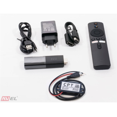 Потолочный монитор на Android AVS115 (черный) + Xiaomi Mi TV Stick + AV1252DC