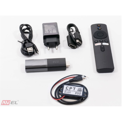 Потолочный монитор на Android AVS117 (черный) + Xiaomi Mi TV Stick + AV1252DC