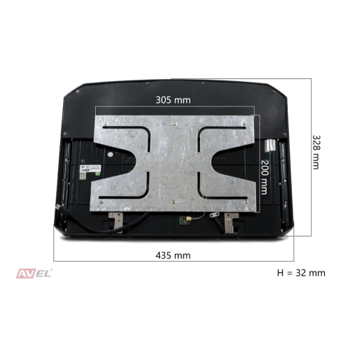 Потолочный монитор на Android AVS1507MPP (черный) + Xiaomi Mi TV Stick + AV1252DC