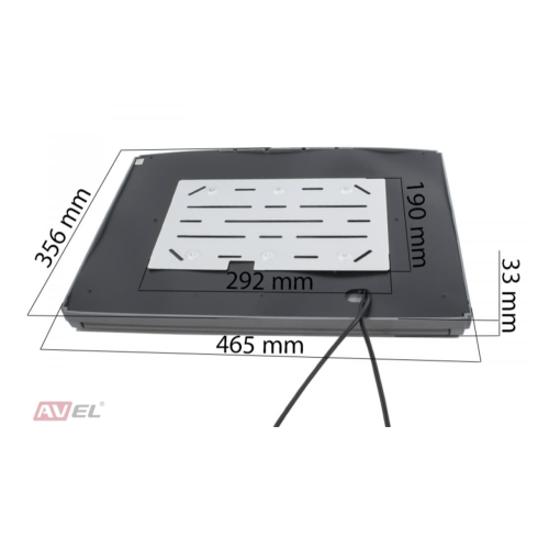 Потолочный монитор на Android AVS1717MPP (cерый) + Xiaomi Mi TV Stick + AV1252DC