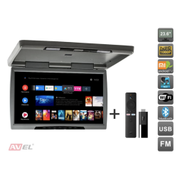 Потолочный монитор на Android AVS2230MPP (cерый) + Xiaomi Mi TV Stick + AV1252DC