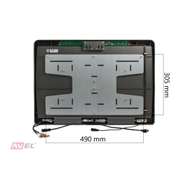 Потолочный монитор на Android AVS2230MPP (cерый) + Xiaomi Mi TV Stick + AV1252DC
