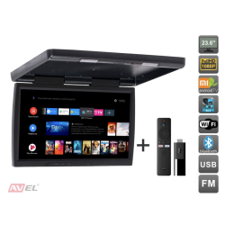 Потолочный монитор на Android AVS2230MPP (черный) + Xiaomi Mi TV Stick + AV1252DC