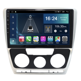 Магнитола Farcar TG005M (S400) для Skoda Octavia II (A5) 2004-2013 серебро на Android 12.0