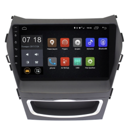 Штатная магнитола LeTrun 2079 Hyundai Santa Fe III 2012-2017 Android 6.0.1 10 дюймов (4G LTE 2GB)