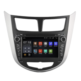 Штатная магнитола LeTrun 1556 Hyundai Solaris Verna 6.0.1 7 дюймов (4G LTE 2GB)
