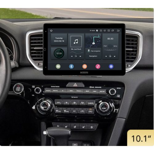 Штатная магнитола CarMedia OL-9780-1-RL TESLA (вертикально-поворотный экран) для Kia Sportage IV 2018-2022 серебро на Android 10.0