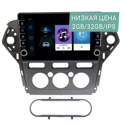 Штатная магнитола Wide Media LC1019ON-2/32 для Ford Mondeo IV 2010-2015 черная, для авто без Navi на Android 8.0