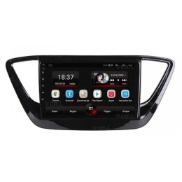 Vomi AK490R9-MTK для Hyundai Solaris 2017+ черный глянец на Android 10.0