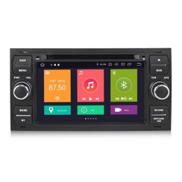 CarMedia MKD-7031S-P6 для Ford Focus 2 2005-2007, Transit 2006-2015, C-Max 2003-2010, Fusion 2005-2012 (230х120мм) черный на Android 10.0