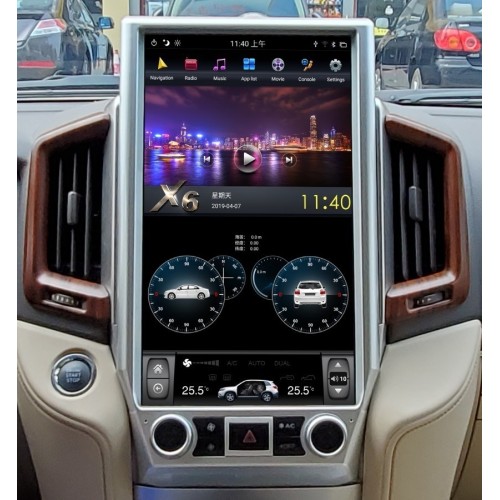 Магнитола Тесла CarMedia ZF-1829H-Q6 Tesla-Style для Toyota Land Cruiser 200 2015-2021 на Android 11.0