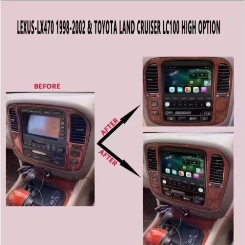 Штатная магнитола CarMedia KP-T1207 для Toyota Land Cruiser 100 1998-2002 TOP на Android 10.0