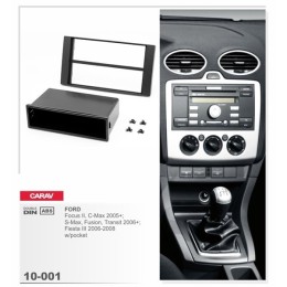 Переходная рамка CARAV 10-001/Incar RFO-N02 (Ford Focus II, C-Max 2005+, S-Max, Fusion, Transit 2006+, Fiesta III 2006-2008 w/pocket)