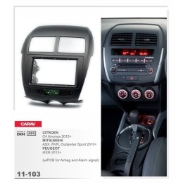 Переходная рамка CARAV 11-103/Incar RMS-N16 (Mitsubishi ASX, RVR 2010+(с платой для сохранения сигнальных ламп AirBag и аварийки)