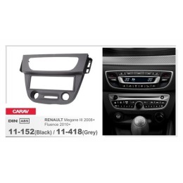 Переходная рамка CARAV 11-152/Incar RFR-N15 (Black)/ 11-418 (Grey) (Renault Megane 3 2008+, Fluence 2010+)