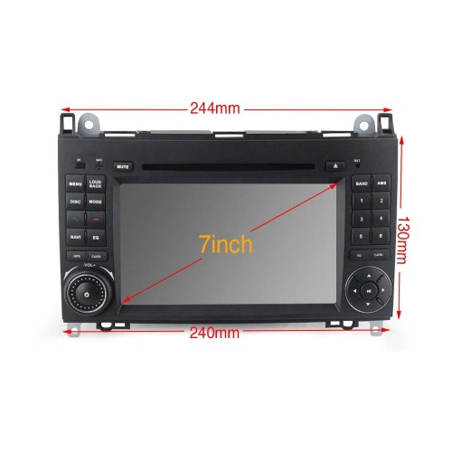 Штатная магнитола CarMedia MKD-7007-P30 для Mercedes A-klasse (W169) 2004-2012, B-klasse (W245) 2005-2011, Vito ll (W639) 2006-2014, Vito III (W447) 2014-2024, Viano ll (W639) 2006-2014 на Android 10.0
