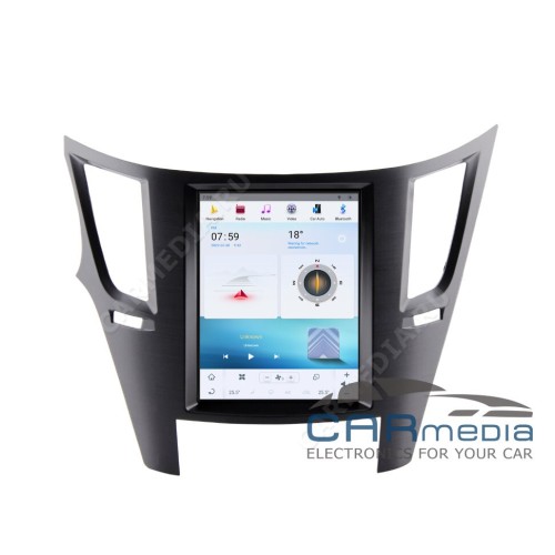 Магнитола Тесла CarMedia ZF-1070B-Q6 Tesla-Style для Subaru Legacy, Outback 2009-2014 черный на Android 11.0