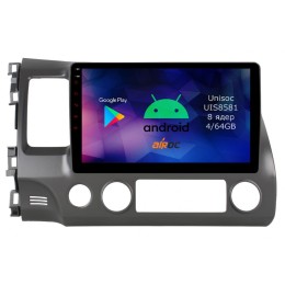 Roximo RM-1911 4/64 ГБ для Honda Civic 8 (VIII) 4D 2005-2011 на Android 12.0