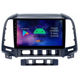Roximo RM-2008 4/64 ГБ для Hyundai Santa Fe II 2005-2012 на Android 12.0