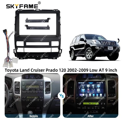 Штатная магнитола CarMedia SF-9696-1-W для Toyota Land Cruiser Prado 120 2002-2009 low на Android 8.1