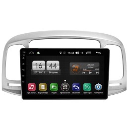 Магнитола FARCAR LX3009R (S195) для Hyundai Accent, Verna 2005-2011 серебро на Android 8.1