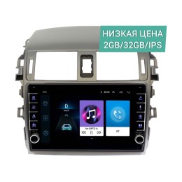 Штатная магнитола Wide Media LC9061ON-2/32 для Toyota Corolla X (E140, E150) 2006-2013 (антрацит) (левый руль) на Android 10.0