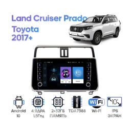 Штатная магнитола Wide Media LC1038ON-2/32 для Toyota Land Cruiser Prado 150 2017-2020 для авто без камеры на Android 10.0