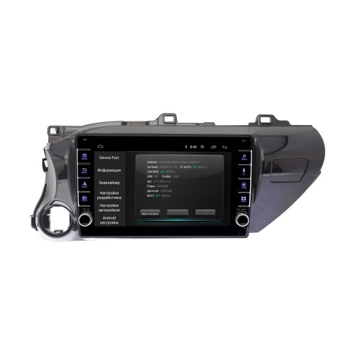 Штатная магнитола Wide Media LC1071ON-2/32 для Toyota Hilux 2015-2020 для авто без магнит. (левый руль) на Android 10.0
