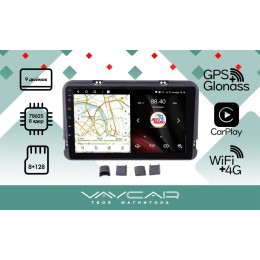 Универсальная Магнитола 9 дюймов Vaycar 9106 09VO8 8/128 ГБ на Android 10.0