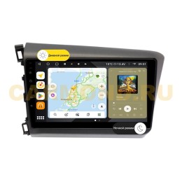 Штатная магнитола Wide Media MT9166QU PRO для Honda Civic 2012-2015 на Android 10.0
