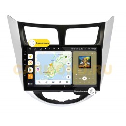 Штатная магнитола Wide Media MT9027QU PRO для Hyundai Solaris I 2011-2017 на Android 10.0