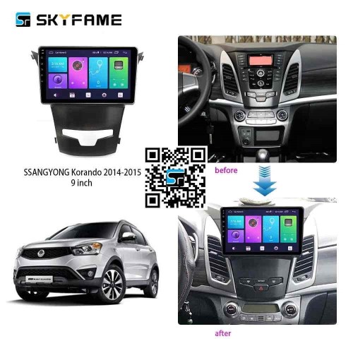 Штатная магнитола CarMedia SF-9082-D для SsangYong Actyon/Korando II 2013-2015 на Android 10.0