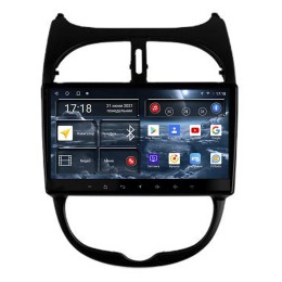 Штатная магнитола Redpower 71409 Slim для Peugeot 206 1998 - 2012 на Android 10.0