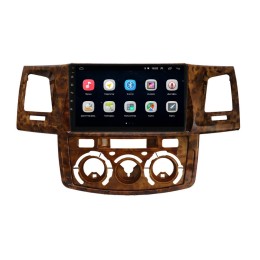 Штатная магнитола Parafar для Toyota Hilux/Fortuner 2005 - 2008 (авто с кондиционером) цвет дерево на Android 10.0 (PF066ACWLite)