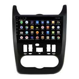 Штатная магнитола Parafar для Renault Logan / Sandero (2009-2014) цвет черный на Android 12.0 (PF175BXHD)