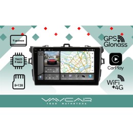 Штатная магнитола VAYCAR 0063-09VO8_2HD 8/128 ГБ для Toyota Corolla X (E140, E150) 2006-2013 на Android 10.0