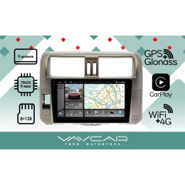 Штатная магнитола VAYCAR 0065-09VO8_2HD 8/128 ГБ для Toyota Land Cruiser Prado 150 2009-2013 на Android 10.0