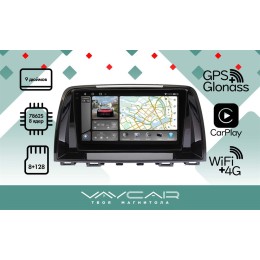 Штатная магнитола VAYCAR 0112-09VO8_2HD 8/128 ГБ для Mazda 6 III 2012-2015 на Android 10.0