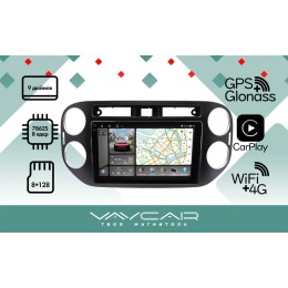 Штатная магнитола VAYCAR 0489-09VO8_2HD 8/128 ГБ для Volkswagen Tiguan 2004-2016 на Android 10.0