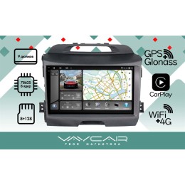 Штатная магнитола VAYCAR 0537-09VO8_2HD 8/128 ГБ для Kia Sportage III 2010-2016 на Android 10.0