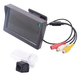 Монитор 4.3 дюйма + камера заднего вида cam-008 для Toyota Camry 11+, Corolla 12+, Auris 12+, Avensis 08+, Verso 07-09 / Citroen Berlingo C4 DS4 / Peugeot 206, 207, 307, 407