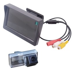 Монитор 4.3 дюйма + камера заднего вида cam-004 для Toyota LC-100 (03-07), LC-200 (12+), Prado 120 (02-09) с запаской под днищем