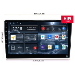 Универсальная магнитола Redpower 750 Hi-Fi 8/256 ГБ (кнопки слева) для установочного комплекта 9' (750UNIVERSAL9L)