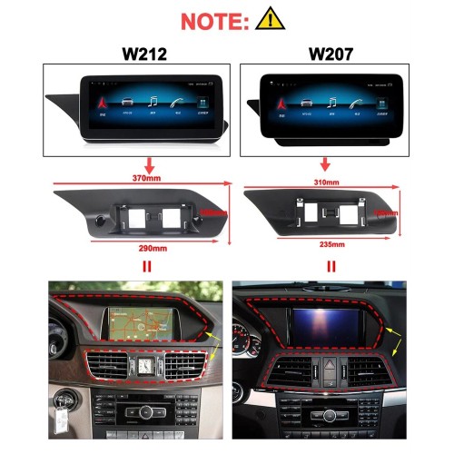 Рамка для монитора Carmedia E class W207 (MKD-M-E-W207)