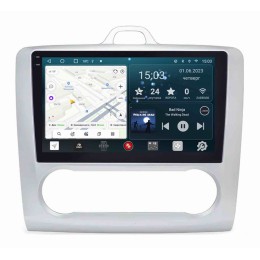 Штатная магнитола Redpower Slim 2K 71136S для Ford Focus II 2005-2011 с климат-контролем на Android 10.0 cерая