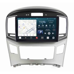 Штатная магнитола Redpower Slim 2K 71214C для Hyundai H1 Starex II 2016-2022 (Версия рамки с часами) на Android 10.0