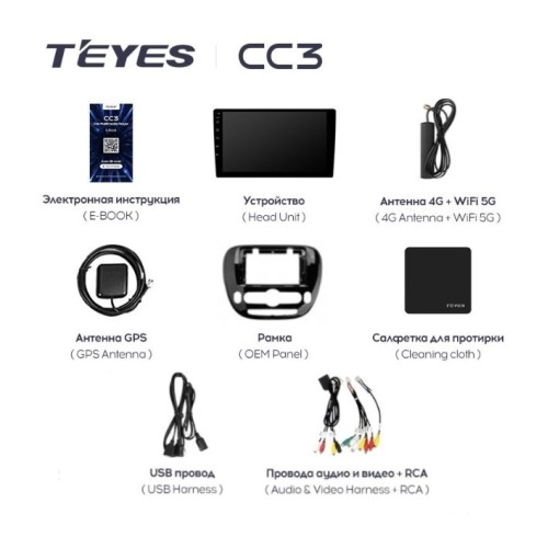 Штатная магнитола Teyes CC3 4/32 ГБ для KIA Soul II 2013-2019 на Android 10.0